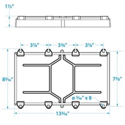 Picture of Seachoice 50-22071 Group 29 Battery Tray with Stainless Steel Hold-Down Kit
