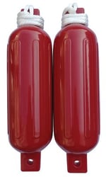 Picture of Seachoice DE77233S Twin Eye Ribbed Fender Kit 6.5" x 23" Red with Lines