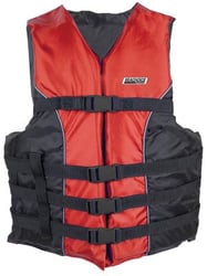 Picture of Seachoice 50-85410 Deluxe Type III Life Jacket 4-Belt Red 4XL/5XL