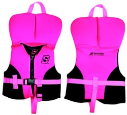 Picture of Seachoice 85961 Neoprene Multi-Sport Infant PFD Life Vest Pink/Black USCG Type II
