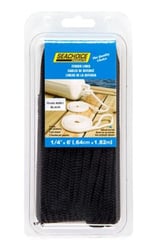 Picture of Seachoice 40861 Double-Braid Nylon Fender Line 1/4" x 6' Black Pair