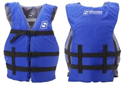 Picture of Seachoice 85326 Adult XL Life Vest USCG Approved Blue 40-60" Chest