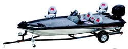 Picture of Seachoice 97343 Universal Fit Boat Cover for 20'-21' Bass Boats and V-Hull Runabouts
