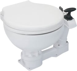 Picture of Seachoice 80-47229-01SC Manual Compact Marine Toilet with Soft-Close Seat