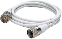 Picture of Seachoice 19781 5' RG58U White Coaxial Antenna Cable Assembly with PL259 Fittings