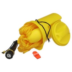 Picture of Seachoice 45431 Boat Bailer Safety Kit with Flashlight, Whistle, 50 Ft Line