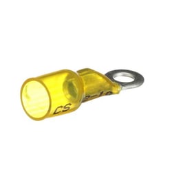 Picture of Seachoice 60041 Heat Shrink Ring Terminal 12-10 AWG #10 Stud Yellow 25-Pack
