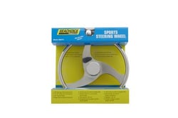 Picture of Seachoice 28611 13.5-Inch 3-Spoke Stainless Steel Steering Wheel with Knob