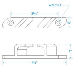 Picture of Seachoice 31251 316 Stainless Steel Bow Chocks 4-3/4 Inch - Pack of 2