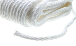 Picture of Seachoice 40211 Hollow Braid Anchor Line 3/8 Inch x 75 Feet White Polypropylene Rope with Spring Hook
