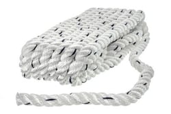 Picture of Seachoice 47511 Premium 3-Strand Twisted Nylon Dock Line 3/8" x 15' White with Blue Tracer