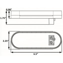 Picture of Seachoice STL12RKSCH 6 Inch Oval LED Tail Light Kit Flush Mount