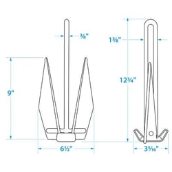 Picture of Seachoice 50-41160 PWC Fluke Anchor Kit with 25 Ft Line and Storage Bag