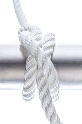 Picture of Seachoice 42511 3-Strand Twisted Nylon Dock Line 3/8" x 15' White with Eye Splice