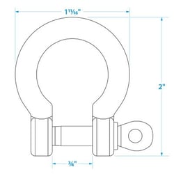 Picture of Seachoice 43171 Stainless Steel Anchor Shackle 5/16 Inch