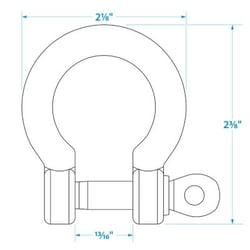 Picture of Seachoice 43181 Stainless Steel Anchor Shackle 3/8 Inch
