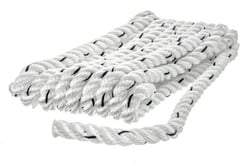 Picture of Seachoice 47501 Premium 3-Strand Twisted Nylon Dock Line 3/8" x 10' White with Blue Tracer