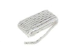 Picture of Seachoice 47601 Premium 3-Strand Twisted Nylon Dock Line 5/8" x 25' White with Blue Tracer