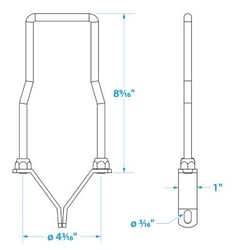 Picture of Seachoice 53851 Lockable Spare Tire Carrier for Boat Trailers