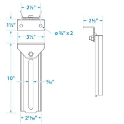 Picture of Seachoice 55330 Swivel Bolster Bracket 10 In. Galvanized Steel Boat Trailer