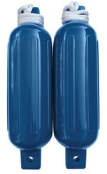 Picture of Seachoice DE77232S Twin Eye Ribbed Fender Kit 6.5" x 23" Blue with Lines