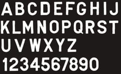 Picture of Seachoice 74621 3" Gothic Letter L White Adhesive Boat Registration (10-Pack)