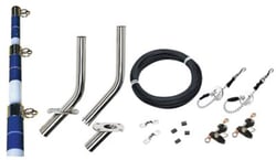 Picture of Seachoice 88251 Complete 15' Outrigger Kit White/Blue Fiberglass