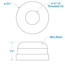 Picture of Seachoice 89621 Stainless Steel Mesh Strainer 3/4 Inch NPT