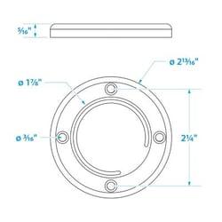 Picture of Seachoice 18261 Self-Bailing Scupper Valve Kit 2-7/8 Inch