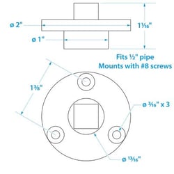 Picture of Seachoice 18711 Garboard Drain Plug Stainless Steel 1/2 Inch NPT