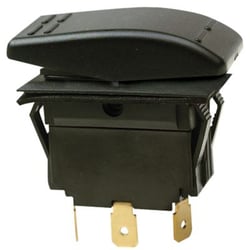 Picture of Seachoice 50-10941 Non-Illuminated Rocker Switch DPDT Momentary On/Off/Momentary On Black