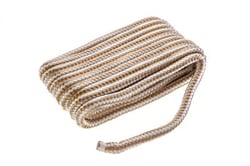 Picture of Seachoice 40061 Double-Braid Nylon Dock Line 5/8" x 35' Gold/White with Eye Splice