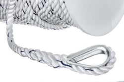 Picture of Seachoice 47781 3-Strand Twisted Nylon Anchor Line 1/2" x 250' White/Blue