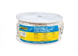 Picture of Seachoice 47911 3-Strand Twisted Nylon Anchor Line 3/8 in x 200 ft White/Blue