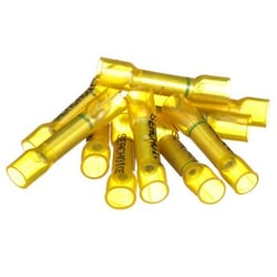 Picture of Seachoice 61411 Step Down Heat Shrink Butt Connector 16-14 to 12-10 AWG Yellow 10-Pack