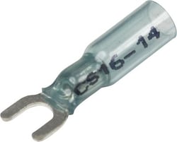 Picture of Seachoice 64037 3-to-1 Heat Shrink Spade Terminal 16-14 Gauge #8 Stud 25-Pack