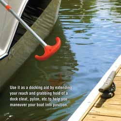 Picture of Seachoice 71090 Emergency Telescoping Boat Hook and Paddle 18-31 Inches Orange