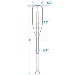 Picture of Seachoice 71121 4 Ft Synthetic Paddle with Aluminum Shaft and Palm Grip