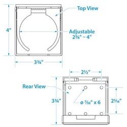 Picture of Seachoice 79411 Folding Adjustable Drink Holder Chrome Plated