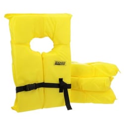 Picture of Seachoice 86010 Type II Life Vest 4-Pack with Storage Bag Adult Universal Yellow