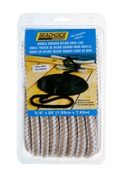 Picture of Seachoice 40051 Double-Braid Nylon Dock Line 5/8" x 25' Gold/White with Eye Splice