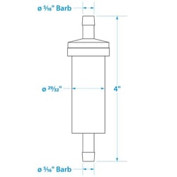 Picture of Seachoice 21111 In-Line Fuel Filter 5/16 Inch 20 Micron Outboard