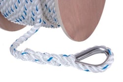 Picture of Seachoice 47921 3-Strand Twisted Nylon Anchor Line 5/8" x 200' White/Blue