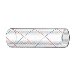 Picture of Trident Marine 162-0126 Reinforced PVC Water Hose 1/2" x 50' Clear with Red Blue Tracer