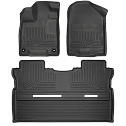 Picture of Husky Liners 93811 WeatherBeater Front & 2nd Row Floor Liner Set Black