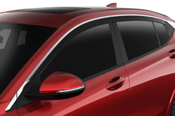 Picture of Husky Liners 2884064 Low Profile Ventvisors Rain Guards Smoke with Chrome Trim 4pc