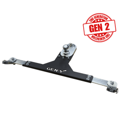 Picture of Gen-Y Hitch GH-21014 GoosePuck 2 Offset Gooseneck Ball Mount with Safety Chains