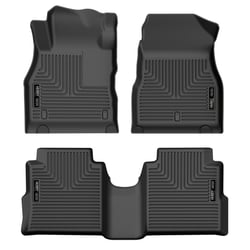 Picture of Husky Liners 95271 WeatherBeater Front & 2nd Row Floor Liners - Black 3-Piece Set