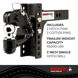 Husky Towing 33109 2" Receiver Mount Ball with Solid Shank Hook 14K GTW — image 7