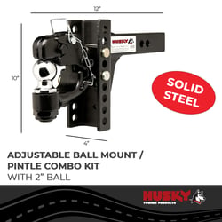 Husky Towing 33109 2" Receiver Mount Ball with Solid Shank Hook 14K GTW — image 5